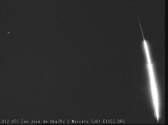 Bright meteor at the sky of Espirito Santo Brazil