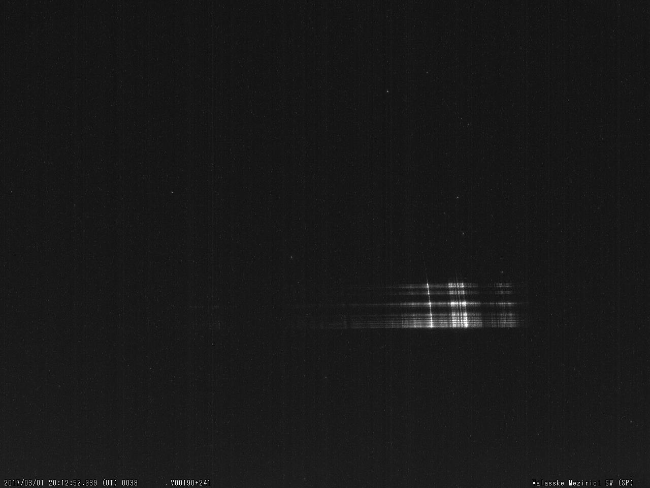 Fig. 11: Spectrum of bright meteor 20170301_201252, SPNE spectrograph. Author: Valašské Meziříčí Observatory